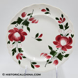 4 Early "Adams Rose" Staffordshire Ceramic Plates Hand Made & Decorated in 1830! LAM-47