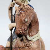 Staffordshire Saint George The Dragon Large Figure By Ralph Wood Ca. 1790’s LAM-109