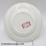 Palestine Soup Plate Red Transfer Staffordshire LAM-96
