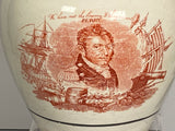 Staffordshire Creamware Liverpool War Of 1812 Pitcher Commodore Perry Captain Pike