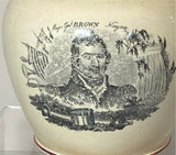 Staffordshire Creamware Liverpool War Of 1812 Pitcher Bainbridge And Gen. Brown