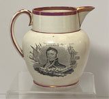Staffordshire Creamware Liverpool War Of 1812 Pitcher Decator And Lawrence