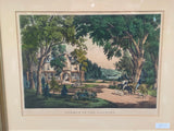 Original Currier & Ives Print Large Folio Summer In The County Fanny Palmer