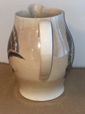Staffordshire Creamware Liverpool Pitcher Large Eagle Washington Poem