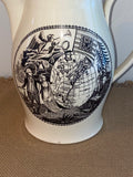 Staffordshire Creamware Liverpool Pitcher Success to Trade Ship Map of East Coast