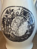 Staffordshire Creamware Liverpool Pitcher Success to Trade Ship Map of East Coast