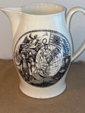 Staffordshire Creamware Liverpool Pitcher Success to Trade Ship Map of East Coast