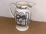 Staffordshire Creamware Liverpool Pitcher Ship Tarter and Masonic