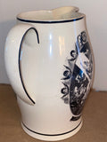 Very Large Creamware Liverpool Pitcher Apotheosis of Washington U.S. Ship Eagle
