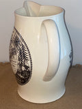 Staffordshire Creamware Liverpool Pitcher Success to Trade Ship Map of East Coast