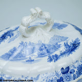 Castle Garden Battery New York Historical Blue  Soup Tureen & Cover ZAM-643