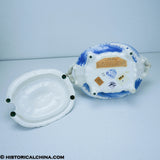 Castle Garden Battery New York Historical Blue  Soup Tureen & Cover ZAM-643