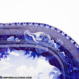 Erith On The Thames Platter Historical Blue Staffordshire Shell Border ZAM-435