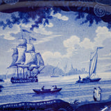 Erith On The Thames Platter Historical Blue Staffordshire Shell Border ZAM-435