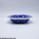 Rare Boston Hospital Beauties of America Series Ridgway Vegetable Dish Historical Blue Staffordshire ZAM-627