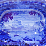 Italian Scenery Castle St. Angelo Catskill Mountains Hudson River Border Vegetable Dish ZAM-625
