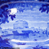 Italian Scenery Castle St. Angelo Catskill Mountains Hudson River Border Vegetable Dish ZAM-625