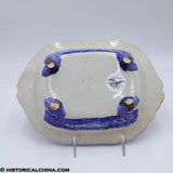 Landing of General Lafayette Castle Garden New York Footed Compote Historical Blue Staffordshire ZAM-179