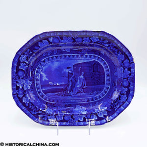 Arms of North Carolina Platter Mayer Historical Blue Staffordshire ZAM-466