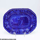 Arms of North Carolina Platter Mayer Historical Blue Staffordshire ZAM-466