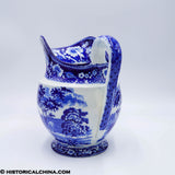 Boston State House Wash Pitcher Rogers Blue Historical Staffordshire ZAM-273