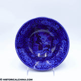 Lafayette at Franklin's Tomb Straight Sided Bowl Historical Blue Staffordshire ZAM-36