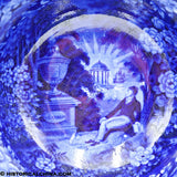 Lafayette at Franklin's Tomb Straight Sided Bowl Historical Blue Staffordshire ZAM-36