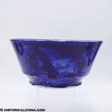 Lafayette at Franklin's Tomb Straight Sided Bowl Historical Blue Staffordshire ZAM-36