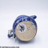 Lafayette at Franklin's Tomb Creamer Scalloped Rim Embossed Historical Blue Staffordshire ZAM-275
