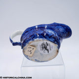Lafayette at Washington's Tomb Sauceboat Creamer Historical Blue Staffordshire ZAM-70