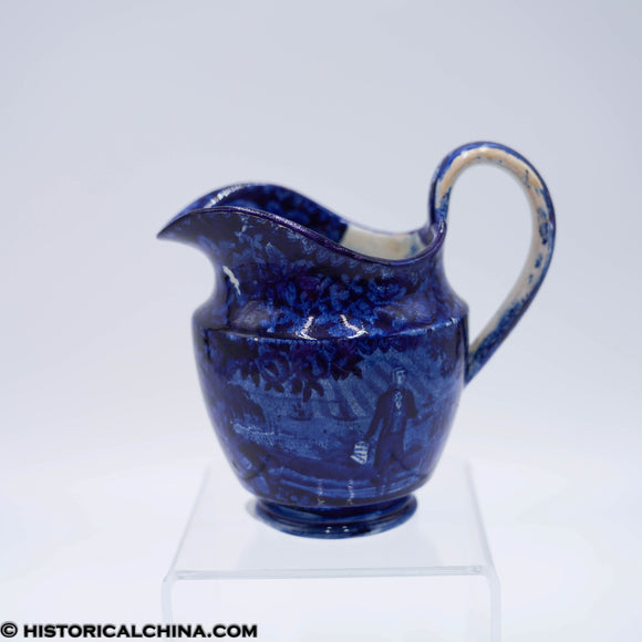 Washington with Scroll in Hand Creamer Enoch Wood Historical Blue Staffordshire ZAM-78