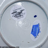 Lafayette at Franklin's Tomb Scalloped Rim Shallow Bowl Historical Blue Staffordshire ZAM-26