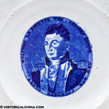 Welcome Lafayette Nation's Guest Our Country's Glory 8 5/8" Plate Historical Blue Staffordshire ZAM-324