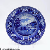 Park Theater 10" Soup Plate Acorn Oak Leaf Historical Blue Staffordshire ZAM-507