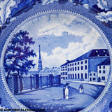 Park Theater 10" Soup Plate Acorn Oak Leaf Historical Blue Staffordshire ZAM-507