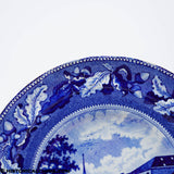 Park Theater 10" Soup Plate Acorn Oak Leaf Historical Blue Staffordshire ZAM-507