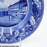 Park Theater 10" Soup Plate Acorn Oak Leaf Historical Blue Staffordshire ZAM-507