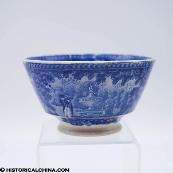 Franklin's Tomb Waste Bowl Phillips Historical Blue Staffordshire ZAM-635