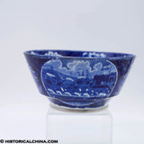 Landing of General Lafayette Waste Bowl Clews Historical Blue Staffordshire ZAM-639