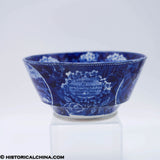 Landing of General Lafayette Waste Bowl Clews Historical Blue Staffordshire ZAM-639