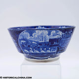 Landing of General Lafayette Waste Bowl Clews Historical Blue Staffordshire ZAM-639