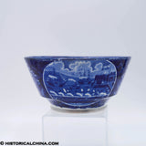 Landing of General Lafayette Waste Bowl Clews Historical Blue Staffordshire ZAM-639