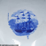 Landing of General Lafayette Waste Bowl Clews Historical Blue Staffordshire ZAM-639