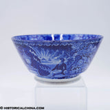 Lafayette at Washington's Tomb Mixing Waste Bowl Historical Blue Staffordshire ZAM-636