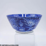 Lafayette at Washington's Tomb Mixing Waste Bowl Historical Blue Staffordshire ZAM-636