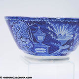Lafayette at Washington's Tomb Mixing Waste Bowl Historical Blue Staffordshire ZAM-636