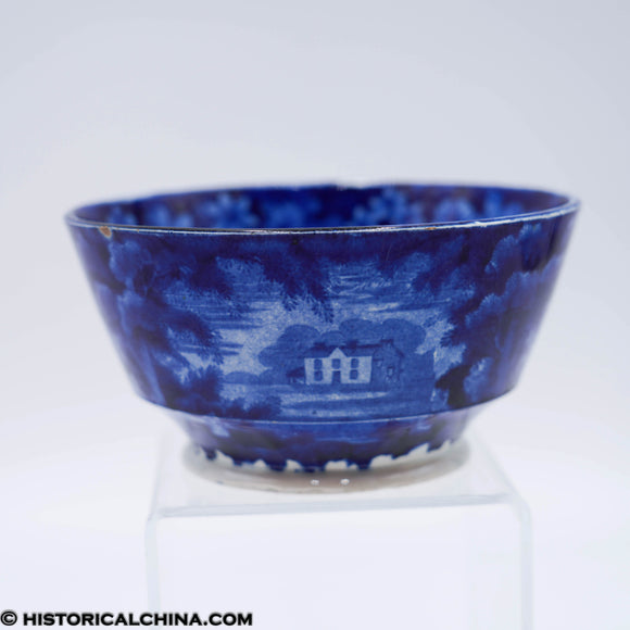Baltimore & Ohio B&O Railroad Tea Dregs Waste Bowl Historical Blue Staffordshire ZAM-640