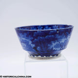 Baltimore & Ohio B&O Railroad Tea Dregs Waste Bowl Historical Blue Staffordshire ZAM-640