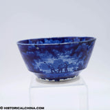 Baltimore & Ohio B&O Railroad Tea Dregs Waste Bowl Historical Blue Staffordshire ZAM-640