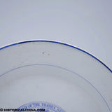 Hero of the Thames 1813 10 1/2" Plate General Harrison Historical Blue Staffordshire ZAM-369